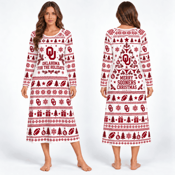 Oklahoma Sooners Long Sleeve Nightgowns