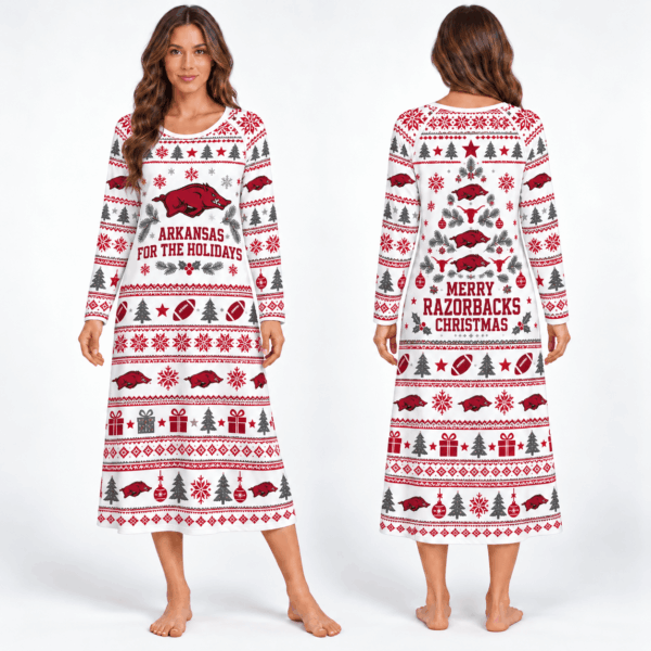 Arkansas Razorbacks Long Sleeve Nightgowns