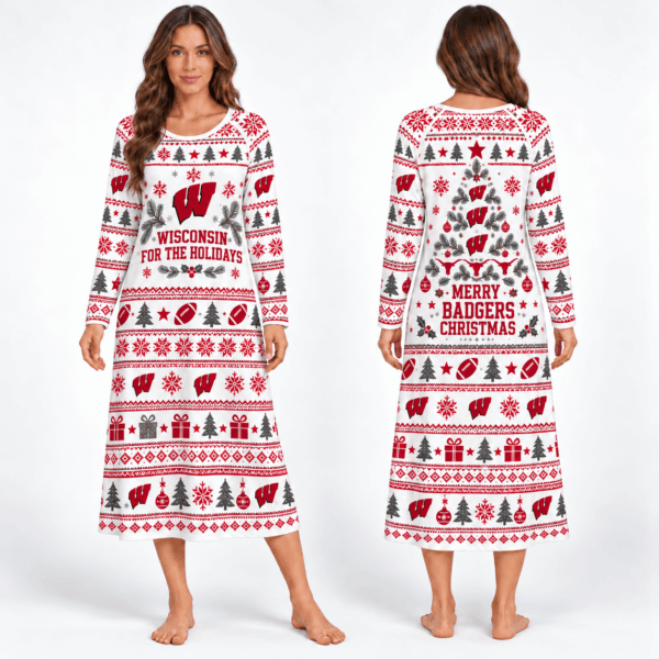 Wisconsin Badgers Long Sleeve Nightgowns