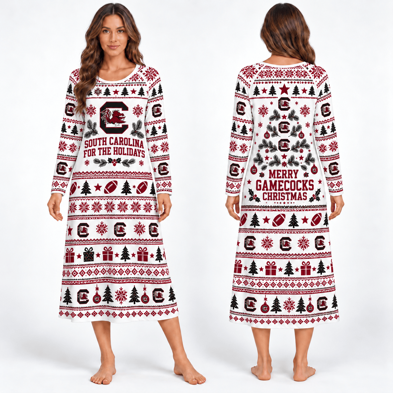 South Carolina Gamecocks Long Sleeve Nightgowns