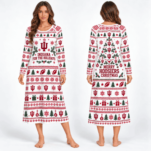 Indiana Hoosiers Long Sleeve Nightgowns