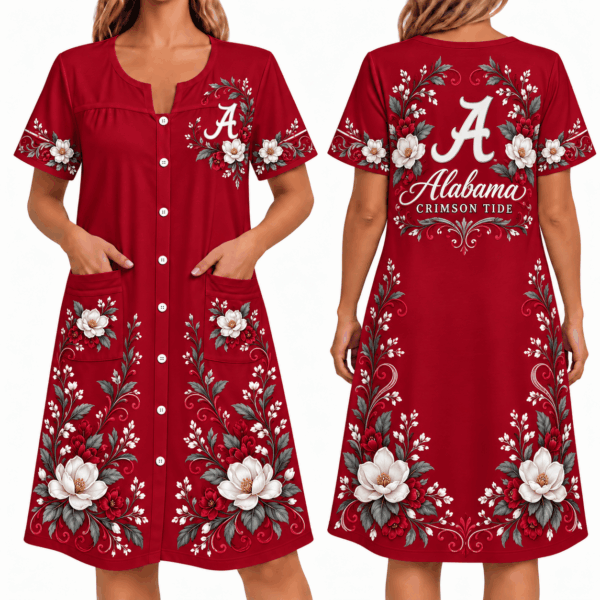 Alabama Crimson Tide Women FLoral House Dress