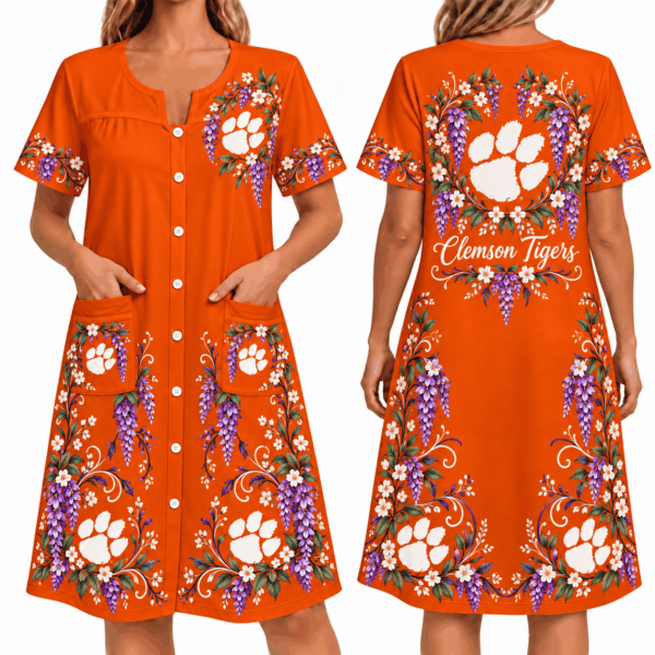 Clemson Tigers Women FLoral House Dress