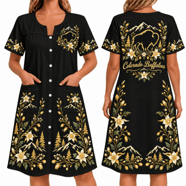 Colorado Buffaloes Women FLoral House Dress