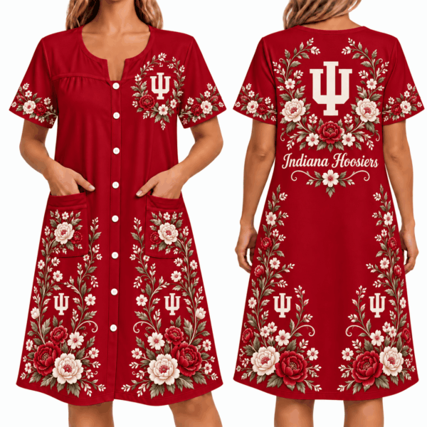 Indiana Hoosiers Women FLoral House Dress