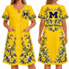 Michigan Wolverines Women FLoral House Dress