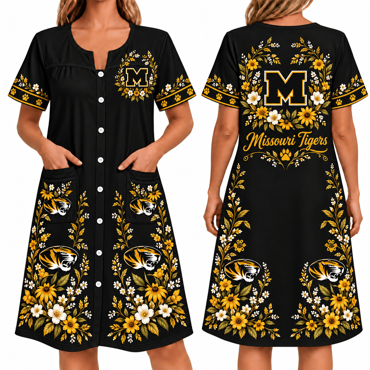 Missouri Tigers Women FLoral House Dress