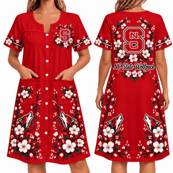 NC State Wolfpack Women FLoral House Dress