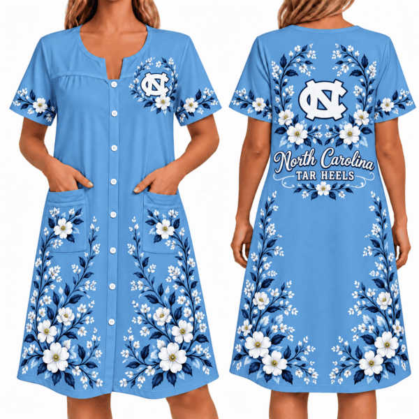 North Carolina Tar Heels Women FLoral House Dress
