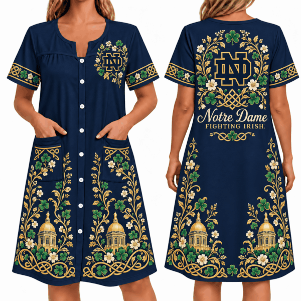 Notre Dame Fighting Irish Women FLoral House Dress
