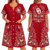 Oklahoma Sooners Women FLoral House Dress
