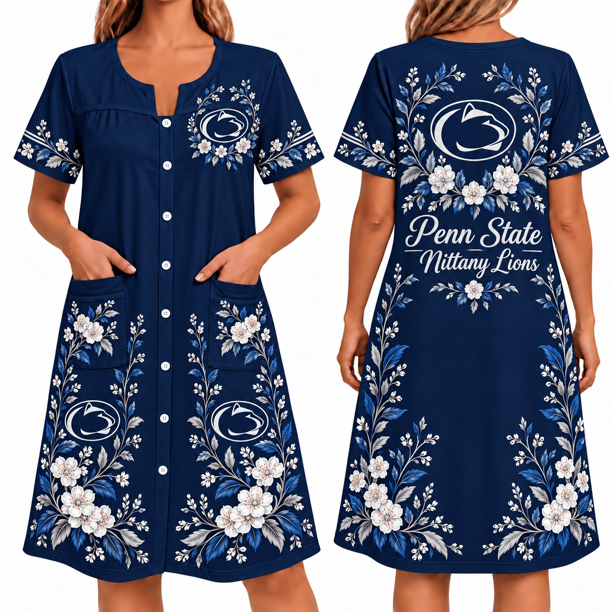 Penn State Nittany Lions Women FLoral House Dress