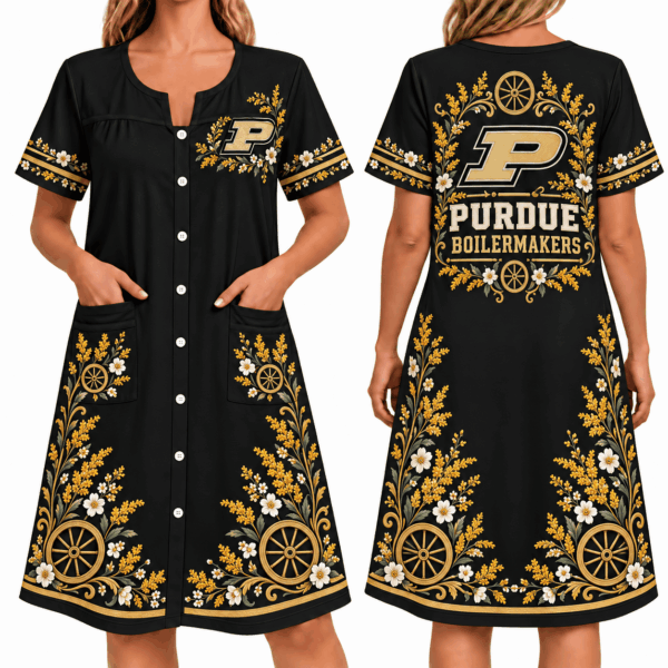 Purdue Boilermakers Women FLoral House Dress