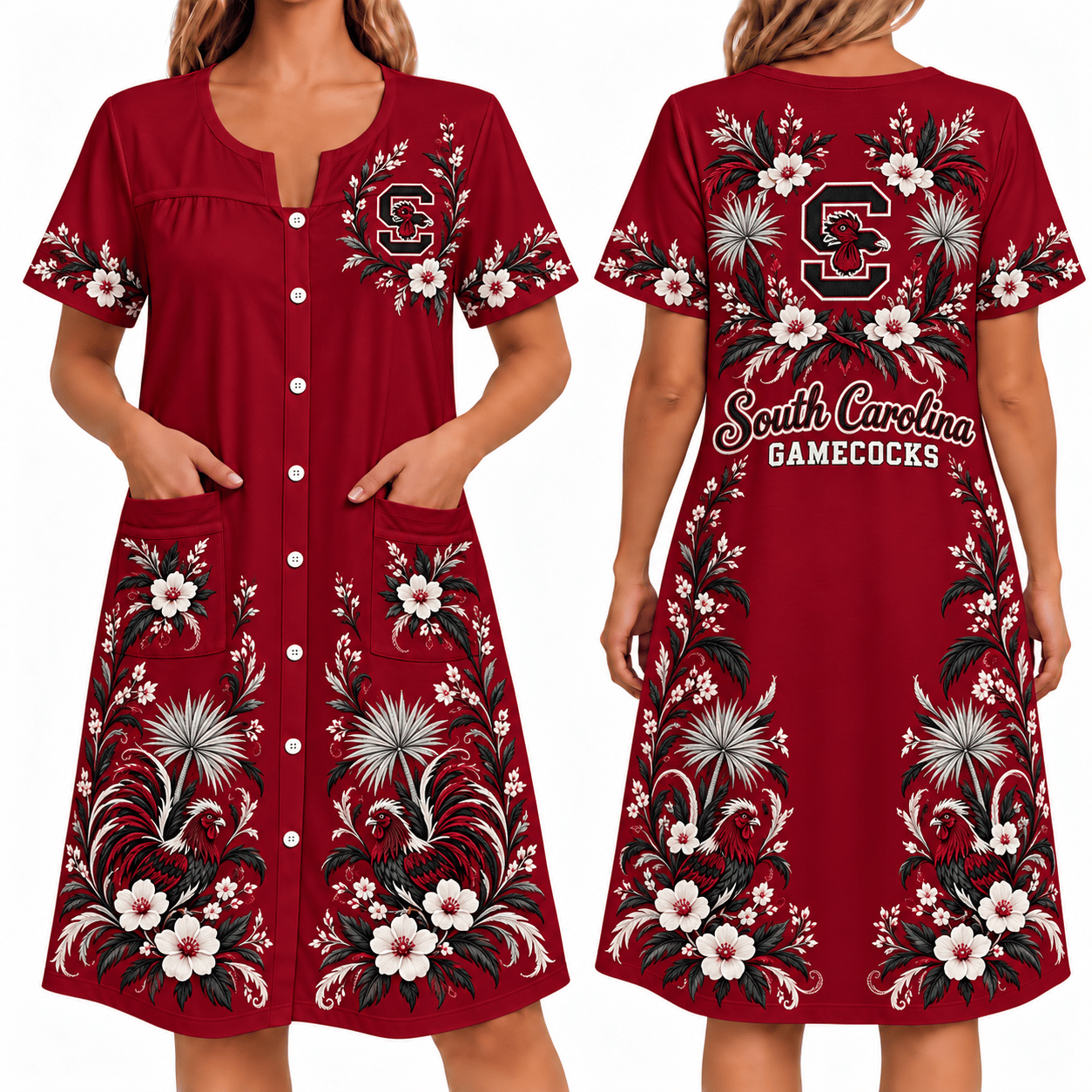 South Carolina Gamecocks Women FLoral House Dress