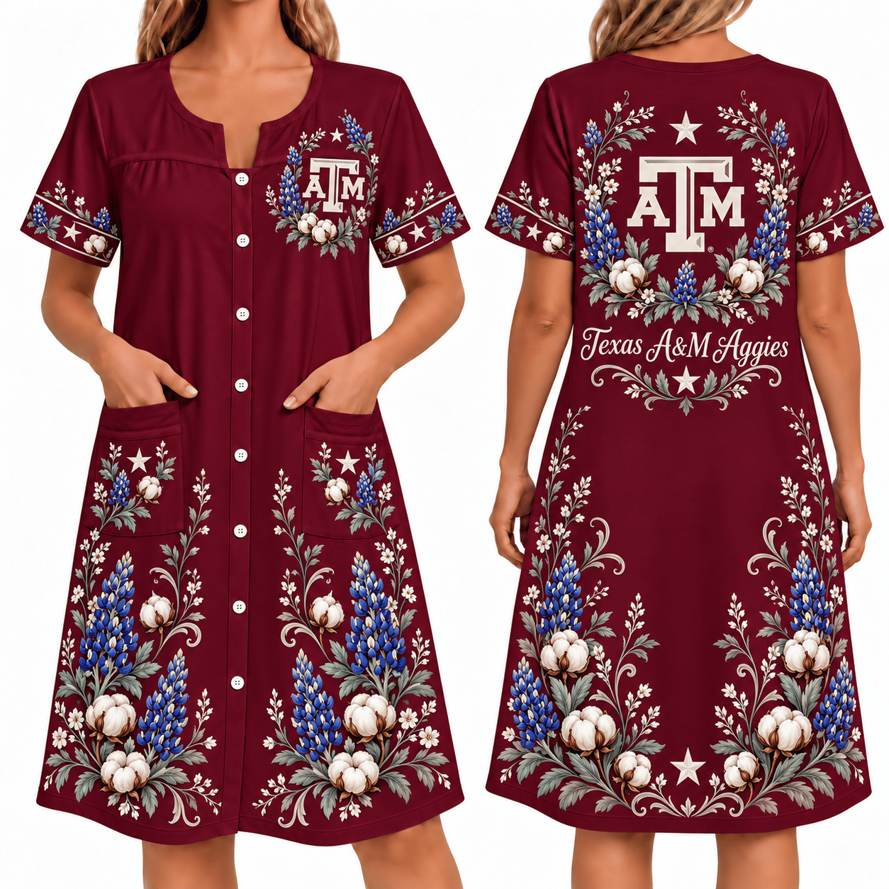 Texas A&M Aggies Women FLoral House Dress