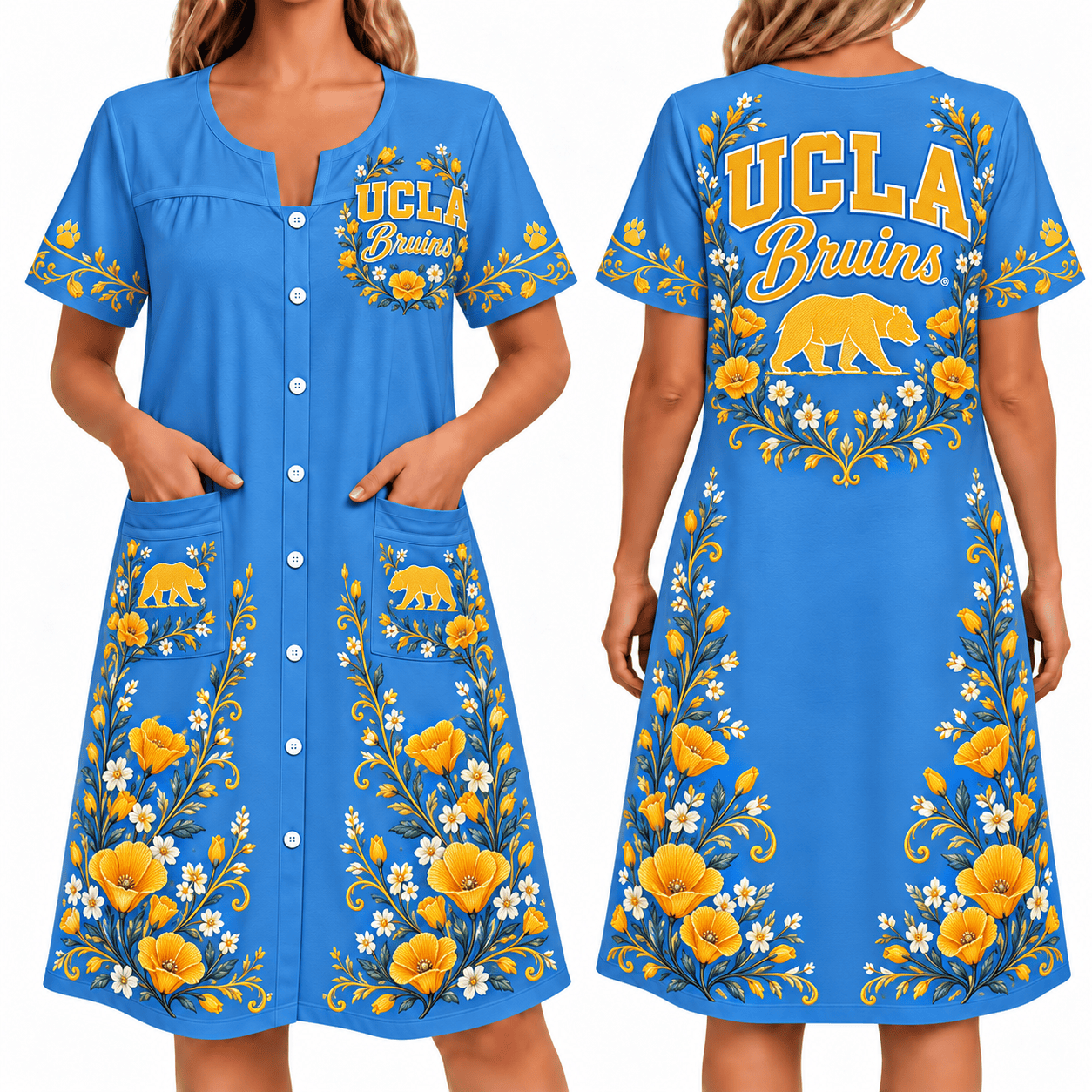 UCLA Bruins Women FLoral House Dress