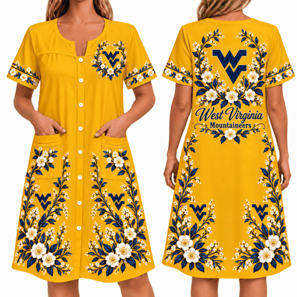 West Virginia Mountaineers Women FLoral House Dress