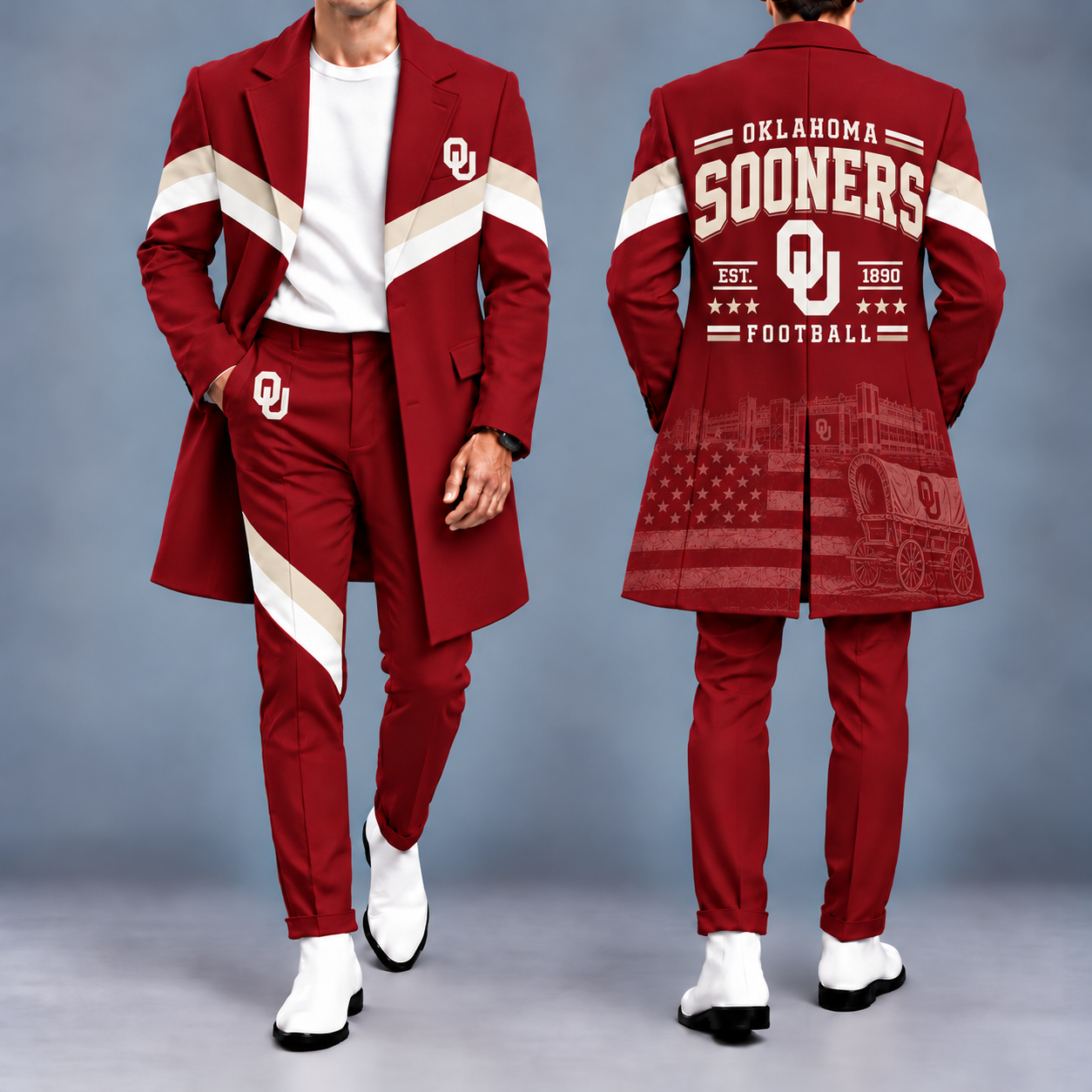 Oklahoma Sooners Tailored Long Coat & Pants