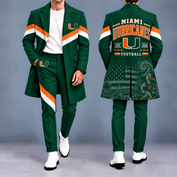 Miami Hurricanes Tailored Long Coat & Pants