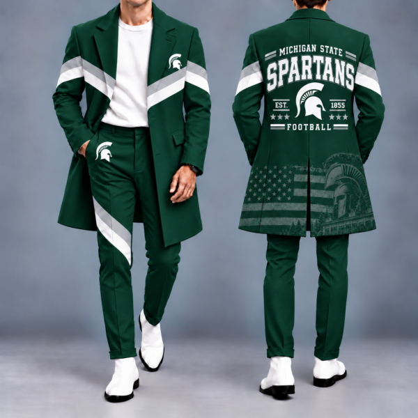 Michigan State Spartans Tailored Long Coat & Pants