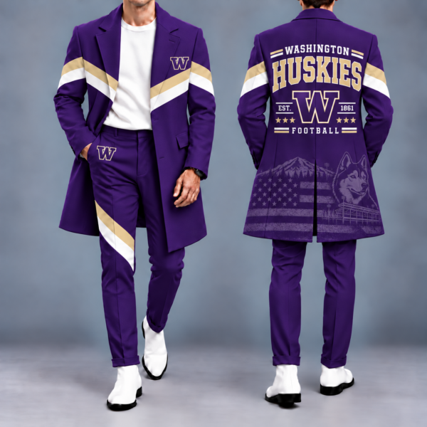 Washington Huskies Tailored Long Coat & Pants