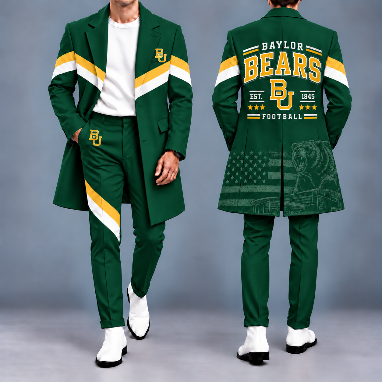 Baylor Bears Tailored Long Coat & Pants