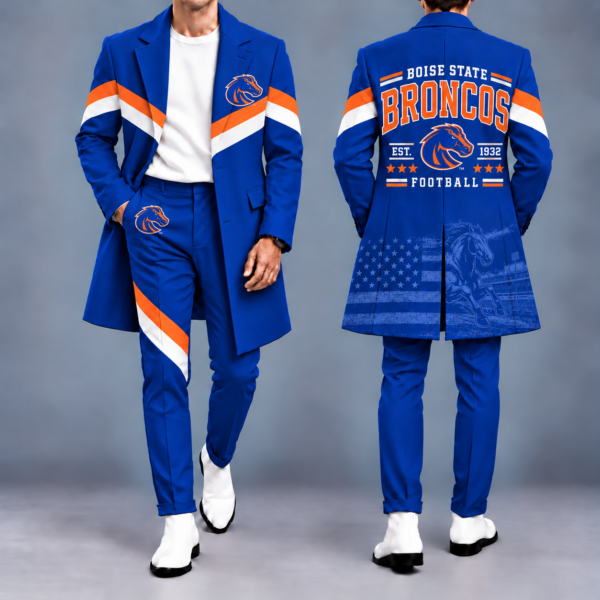 Boise State Broncos Tailored Long Coat & Pants