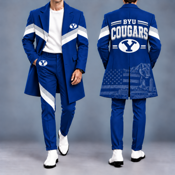 BYU Cougars Tailored Long Coat & Pants