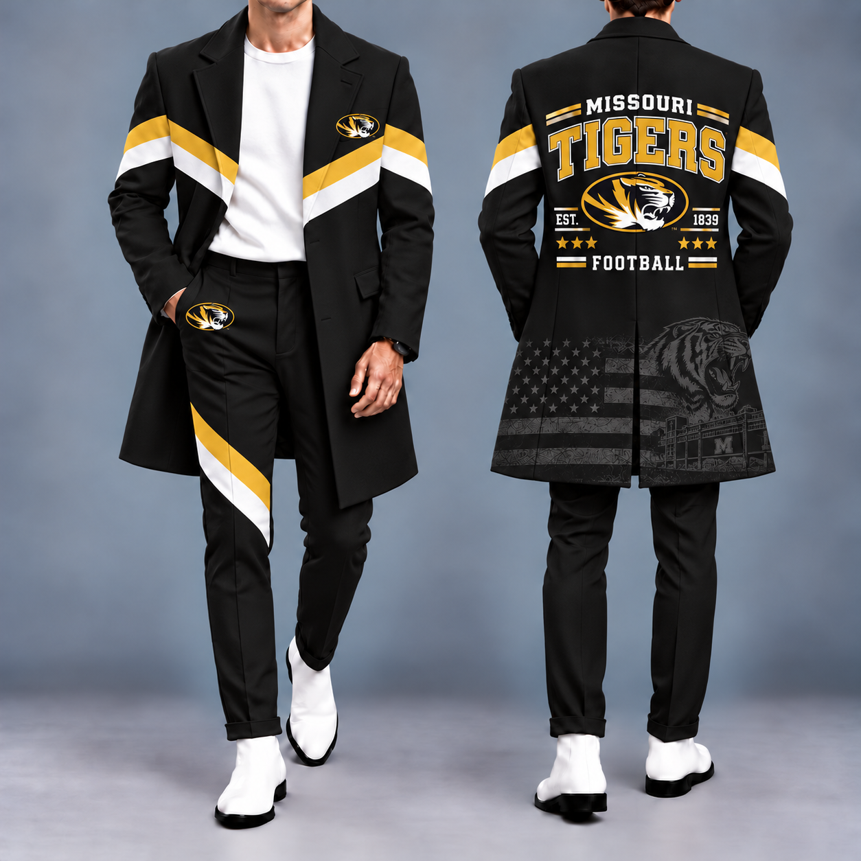 Missouri Tigers Tailored Long Coat & Pants