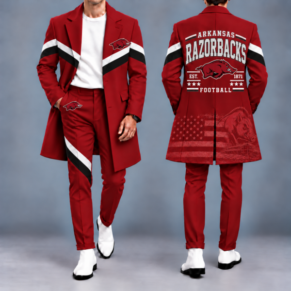 Arkansas Razorbacks Tailored Long Coat & Pants