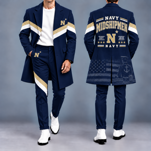 Navy Midshipmen Tailored Long Coat & Pants