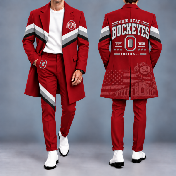 Ohio State Buckeyes Tailored Long Coat & Pants