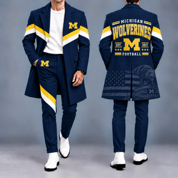 Michigan Wolverines Tailored Long Coat & Pants