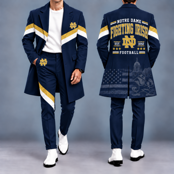 Notre Dame Fighting Irish Tailored Long Coat & Pants