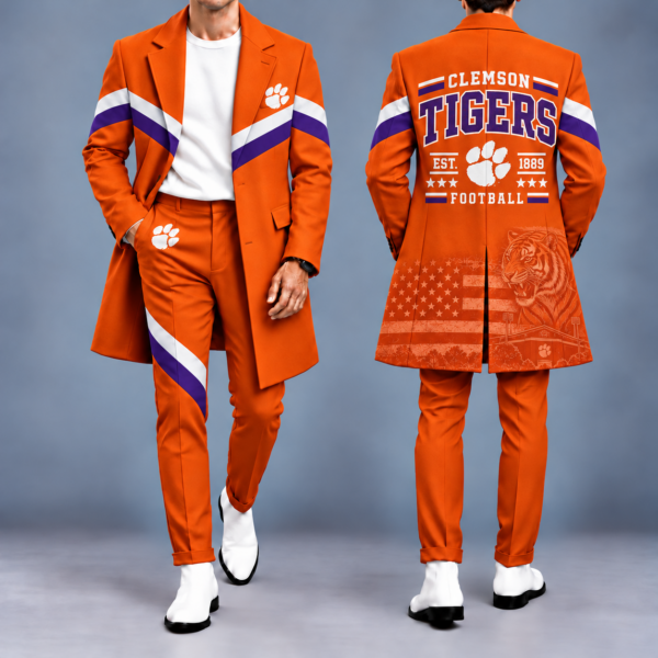 Clemson Tigers Tailored Long Coat & Pants