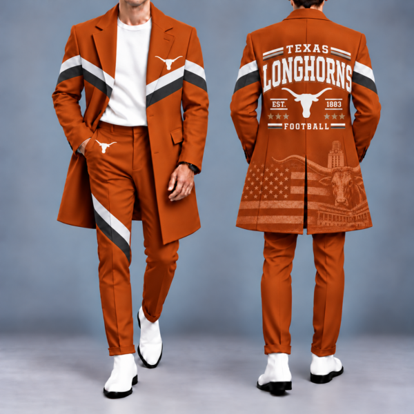Texas Longhorns Tailored Long Coat & Pants