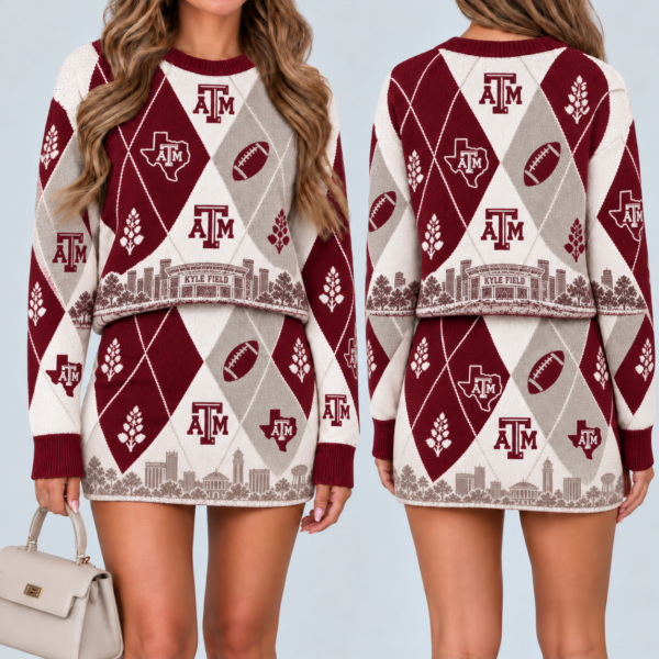 Texas A&M Aggies Women's Argyle Shirt & Skirt Set