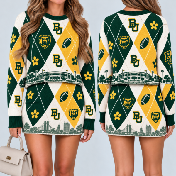 Baylor Bears Women's Argyle Shirt & Skirt Set