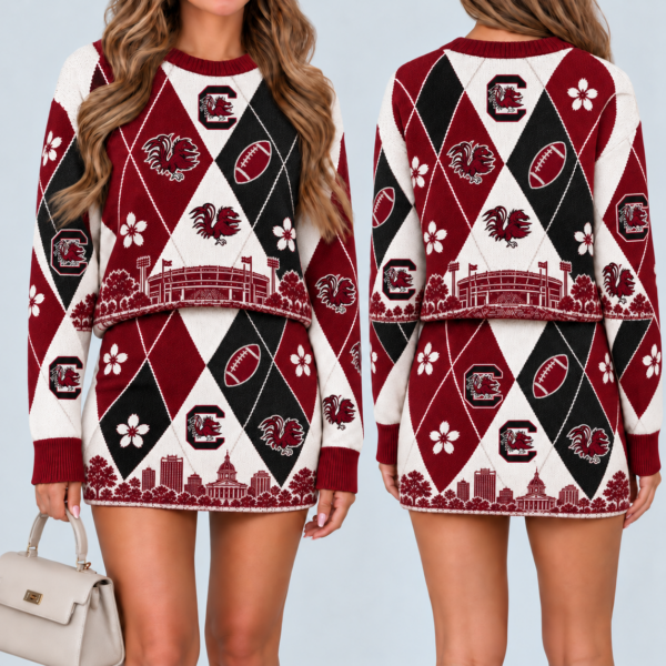 South Carolina Gamecocks Women's Argyle Shirt & Skirt Set