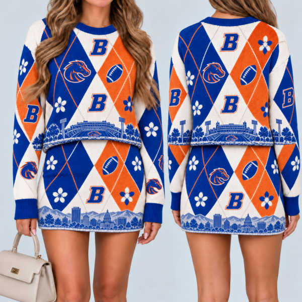 Boise State Broncos Women's Argyle Shirt & Skirt Set