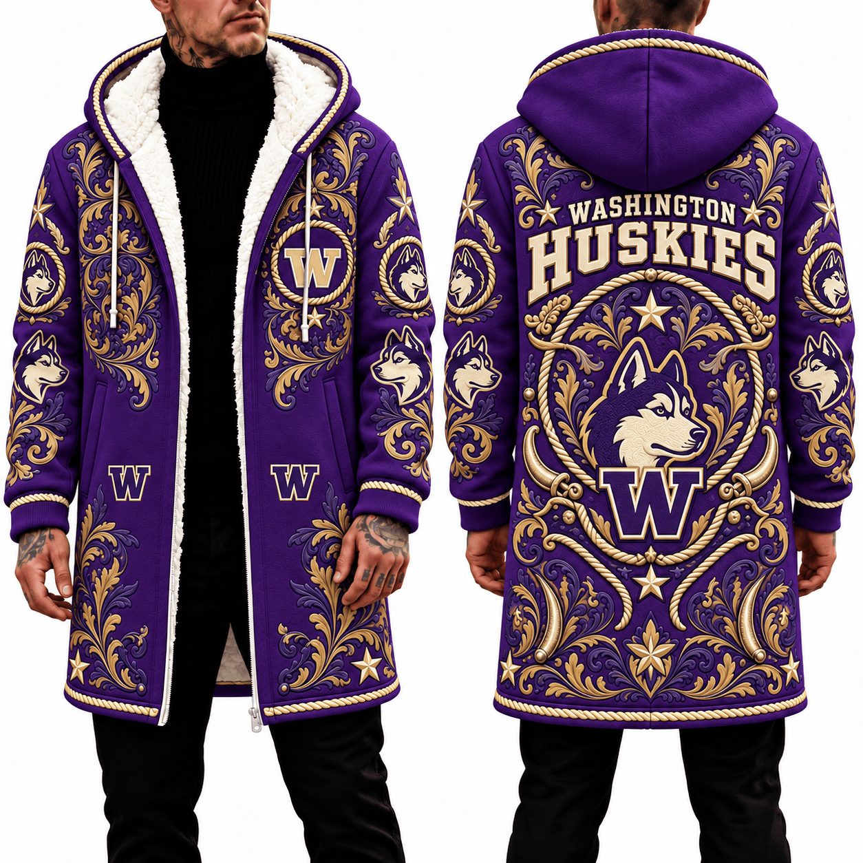 Washington Huskies Men's Hood Coat