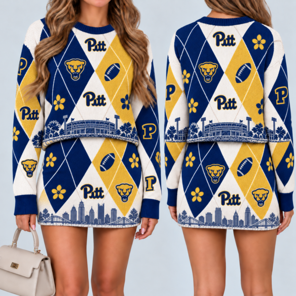 Pittsburgh Panthers Women's Argyle Shirt & Skirt Set