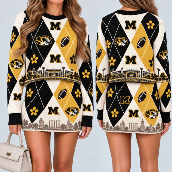 Missouri Tigers Women's Argyle Shirt & Skirt Set