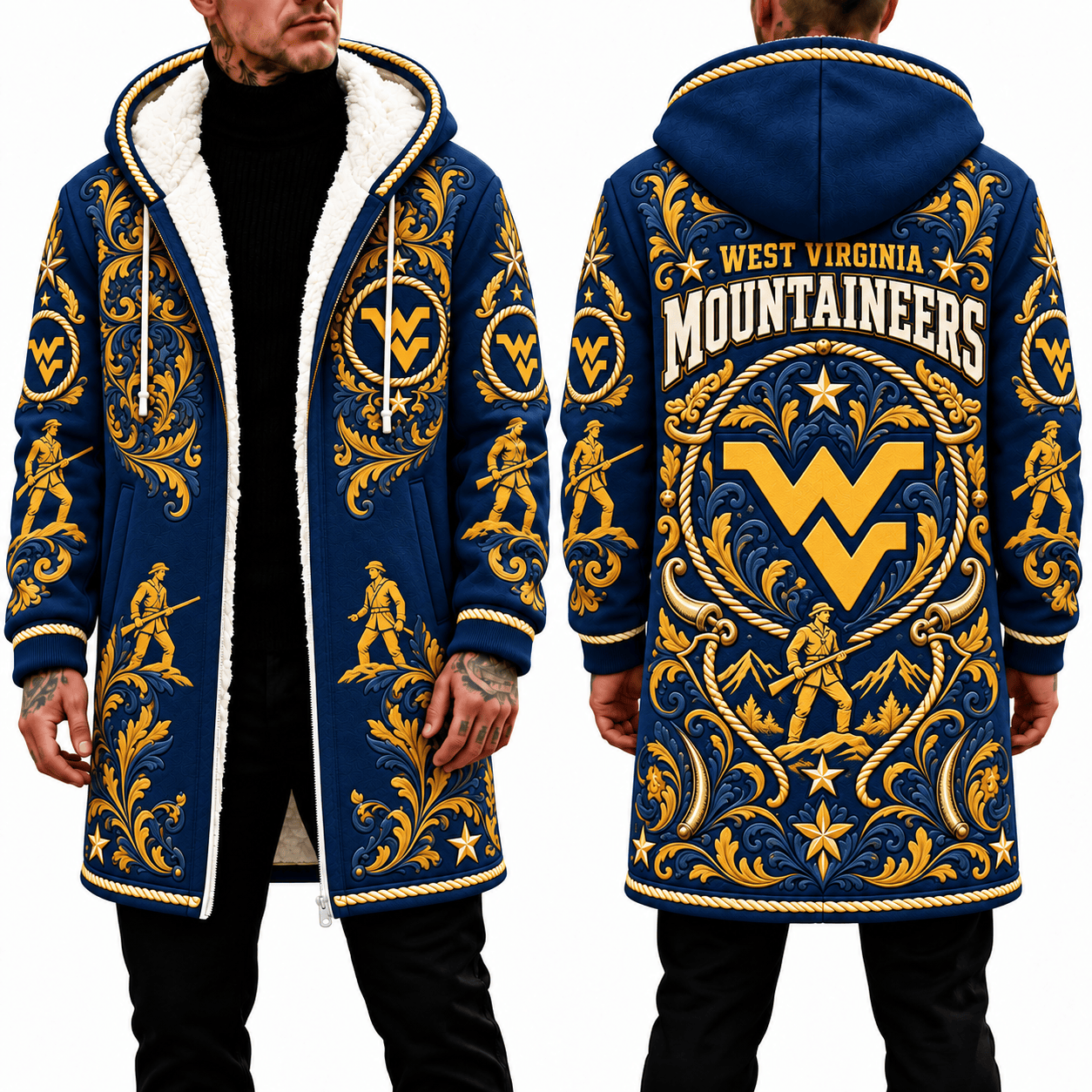 West Virginia Mountaineers Men's Hood Coat