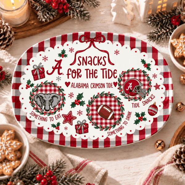 Alabama Crimson Tide Christmas Plate for Family