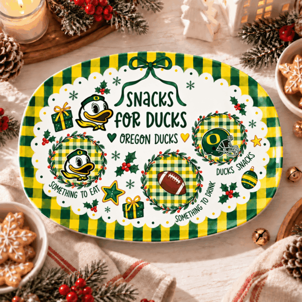 Oregon Ducks Christmas Plate for Family