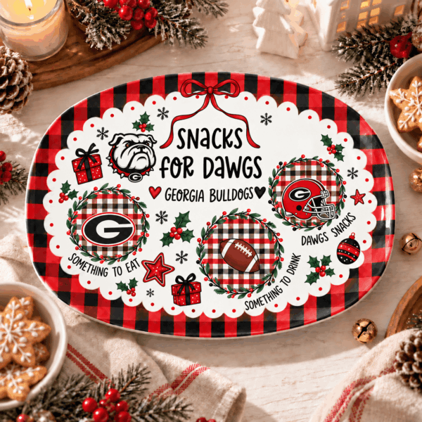 Georgia Bulldogs Christmas Plate for Family