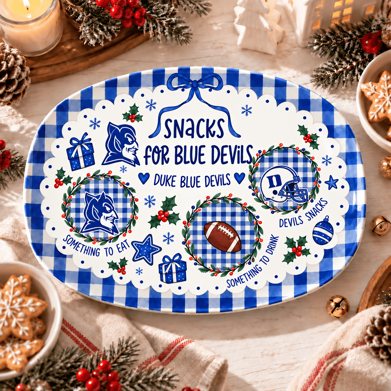 Duke Blue Devils Christmas Plate for Family