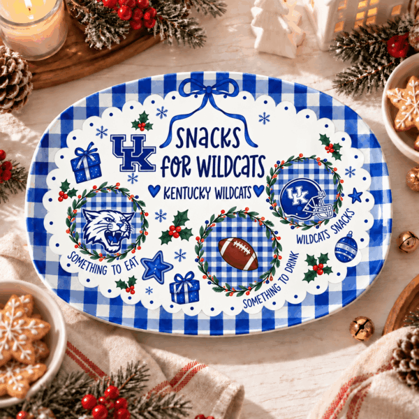 Kentucky Wildcats Christmas Plate for Family