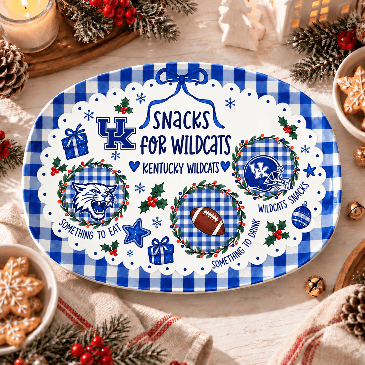 Kentucky Wildcats Christmas Plate for Family